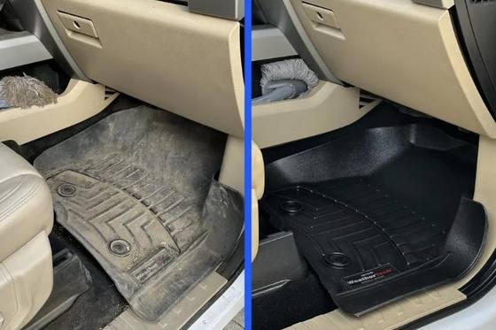 Floor mats restored: before and after